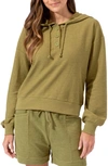 Threads 4 Thought Tanisha Hooded Henley Pullover In Oakmoss