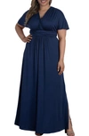 Kiyonna Vienna Maxi Dress In Navy