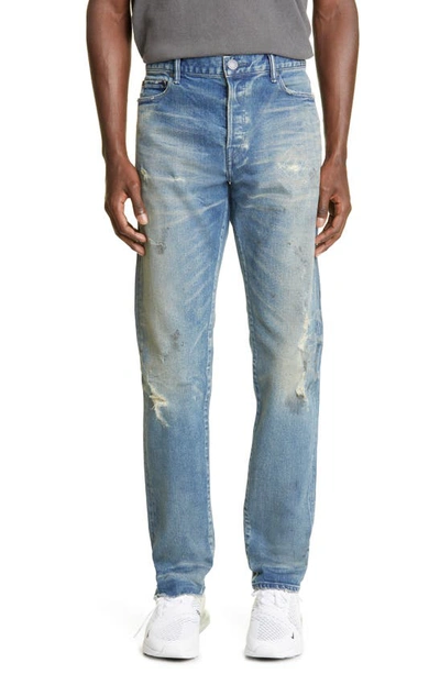 John Elliott The Cast 2 Distressed Slim Fit Jeans In Hill Crest