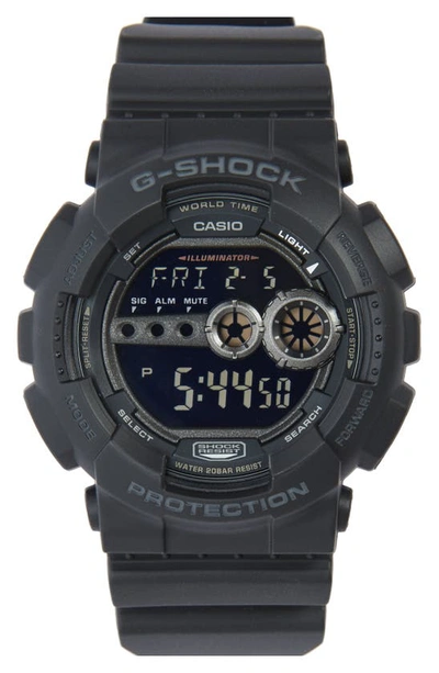 G-Shock G-SHOCK 'SUPER LUMINOSITY' DIGITAL WATCH, 48MM,GD100-1B
