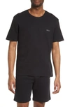 Hugo Boss Thermal Knit Pajama T-shirt In Black