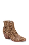 Dolce Vita Women's Silma Western Booties In Leopard Calf Hair