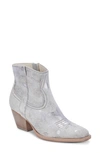 Dolce Vita Women's Silma Western Booties In Silver Multi Calf Hair