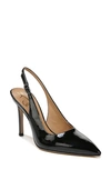 Sam Edelman Hazel Faux Patent-leather Slingback Pumps In Black Patent