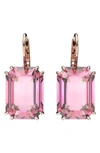 Swarovski Millenia Crystal Drop Earrings In Pink/rose Gold