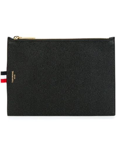 Thom Browne Large Coin Purse In <p><span>black Leather Large Coin Purse From  Featuring A Pebbled Leather Texture, A Logo