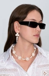 Eliou Kaia Floral Freshwater Pearl Necklace In Pearl