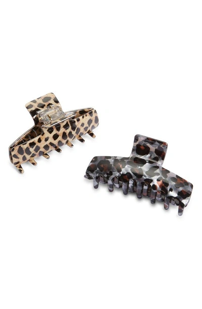 Tasha Assorted 2-pack Leopard Jaw Hair Clips