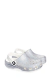 Crocs Kids' Glitter Classic Cutie Clog In White/multi