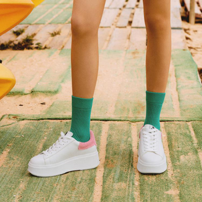 Ash Moby Leather Oversized Sneakers In White