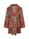 Etro Home Paisley Printed Belted Bath Robe In Multicolor