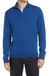 Nordstrom Tech-smart Quarter Zip Pullover Sweater In Blue True Heather