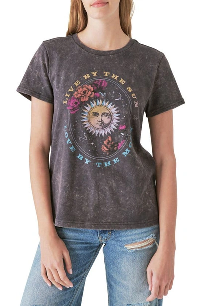 Lucky Brand By The Moon Graphic-print Cotton T-shirt In Phantom