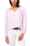 Vince Camuto Hammered Satin Blouse In Purple