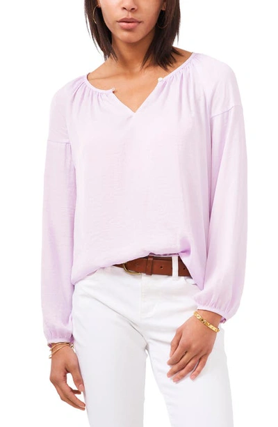 Vince Camuto Hammered Satin Blouse In Purple