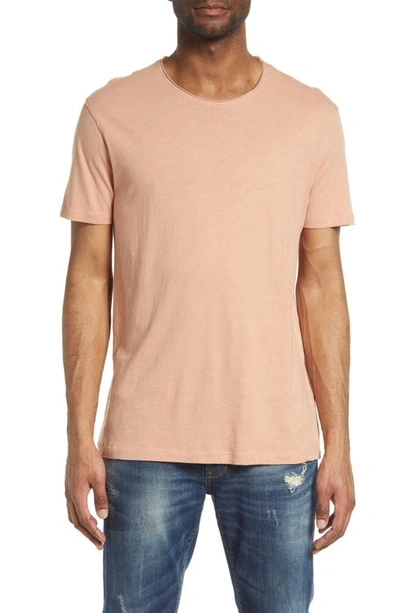Allsaints Slim Fit Crewneck T-shirt In Washed Brick Pink
