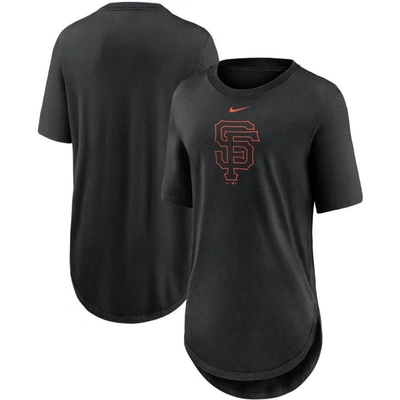Nike Women's Black San Francisco Giants Mascot Outline Weekend Tri-blend T-shirt