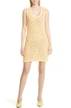 Stine Goya Esme Mélange Knit Cotton Blend Body-con Dress In Orange Melange