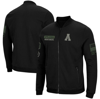 COLOSSEUM COLOSSEUM BLACK APPALACHIAN STATE MOUNTAINEERS OHT MILITARY APPRECIATION HIGH-SPEED BOMBER FULL-ZIP 