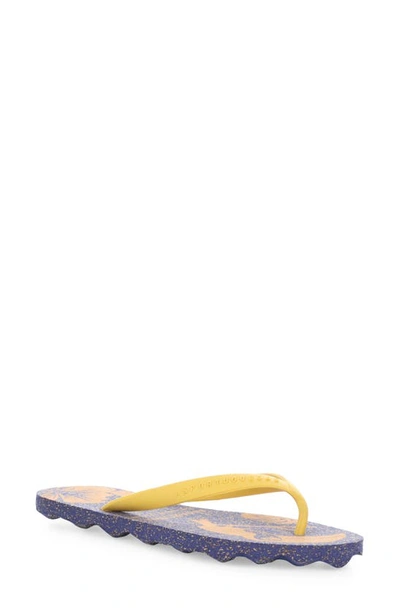 Asportuguesas By Fly London Amazonia Flip Flop In Blue/yellow Rubber
