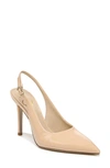 Sam Edelman Hazel Slingback Pointed Toe Pump In Beige Blush Patent