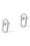 Messika Women's Move Uno 18k White Gold & Diamond Stud Earrings