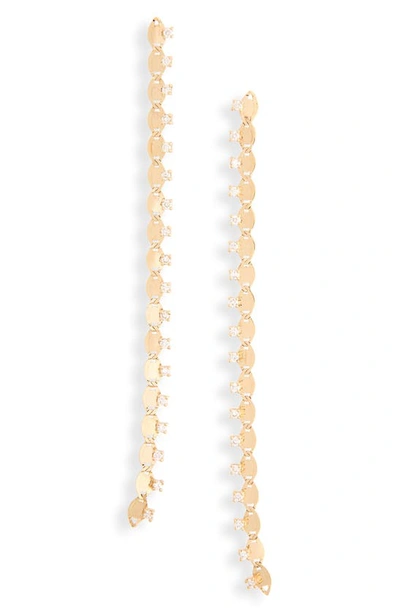Lana Jewelry Nude Zipper Linear Chandelier Earrings In Yellow