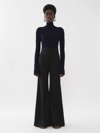 Chloé Flared Tailored Velvet Pants In Black
