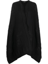 Etro Logo-embroidered Cape Jacket In Nero