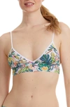 Hanky Panky Signature Floral-print Stretch-lace Soft-cup Triangle Bralette In Palm Springs