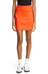 Gauge81 Mani Linen-blend Mini Skirt In Blood Orange