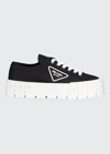 PRADA 50MM LOGO FLATFORM SNEAKERS