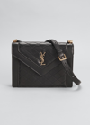 Saint Laurent Gaby Mini Ysl Quilted Leather Satchel Bag In Noir