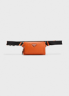 Prada Men's Saffiano Belt Bag In F00y3 Papaya N