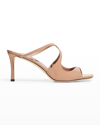 Jimmy Choo Anise 95 Sandals In Patent Leather In Pink