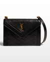 Saint Laurent Gaby Mini Ysl Quilted Leather Satchel Bag In Noir