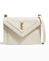 Saint Laurent Gaby Mini Ysl Quilted Leather Satchel Bag In Blanc Vintage