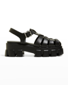 Prada Rubber Logo Chunky-sole Fisherman Sandals In Black