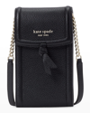 Kate Spade North-south Leather Crossbody Bag In Black