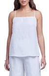 L Agence Casablanca Linen Blend Tank In White