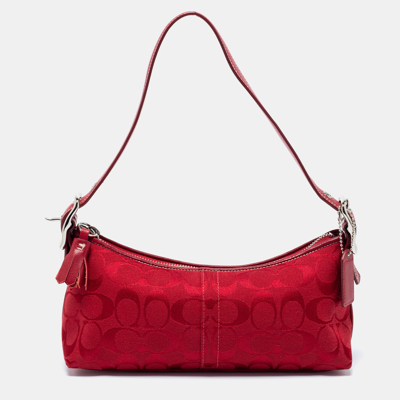 バッグ COACH Baguette Hampton Semi Demi Red Coach Hamptons Signature Buckle Demi Red – Avior