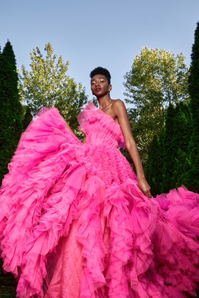 Rvng Couture Rose Tulle Gown