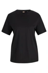 Hugo Boss Relaxed-fit T-shirt In Organic-cotton Jersey In Black
