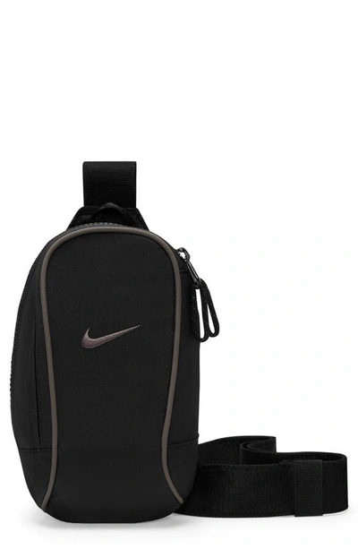 Nike Sportswear Essentials Crossbody Bag In 010 Black/ Black/ Ironstone