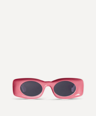 Loewe X Paula's Ibiza Original Square Sunglasses In Coral Pink