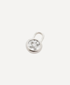 Monica Vinader Essential Diamond Ear Pendant Charm In Silver