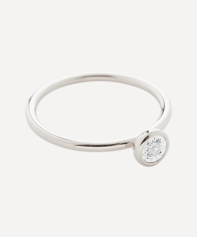 Monica Vinader Silver Diamond Essential Ring