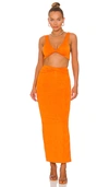 Superdown Joana Maxi Skirt Set In Orange