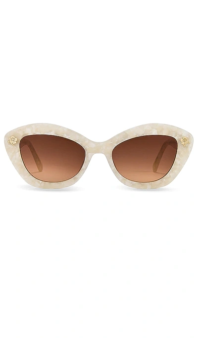 Loveshackfancy Hessel 53mm Cat Eye Sunglasses In Ivory