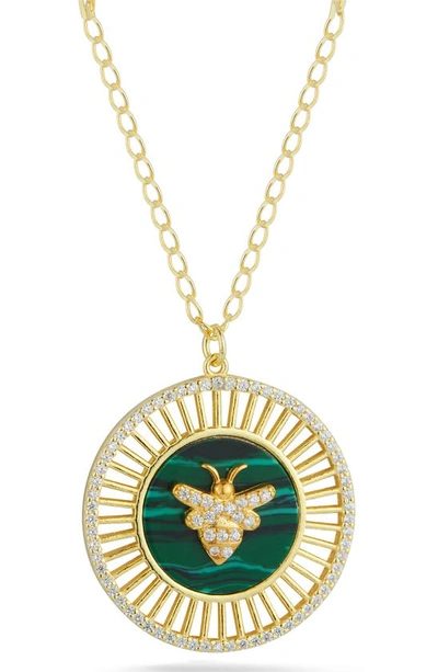 Sphera Milano Bee Medallion Necklace In Yellow Gold